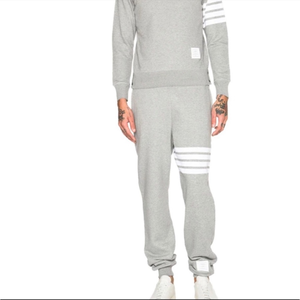 Thom Browne four bar classic gray unisex jogger sweatpants Size XS